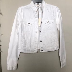 NWT white denim jacket